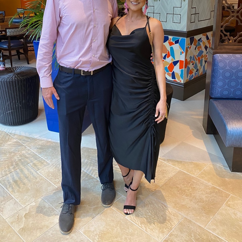 Black satin Zara dress